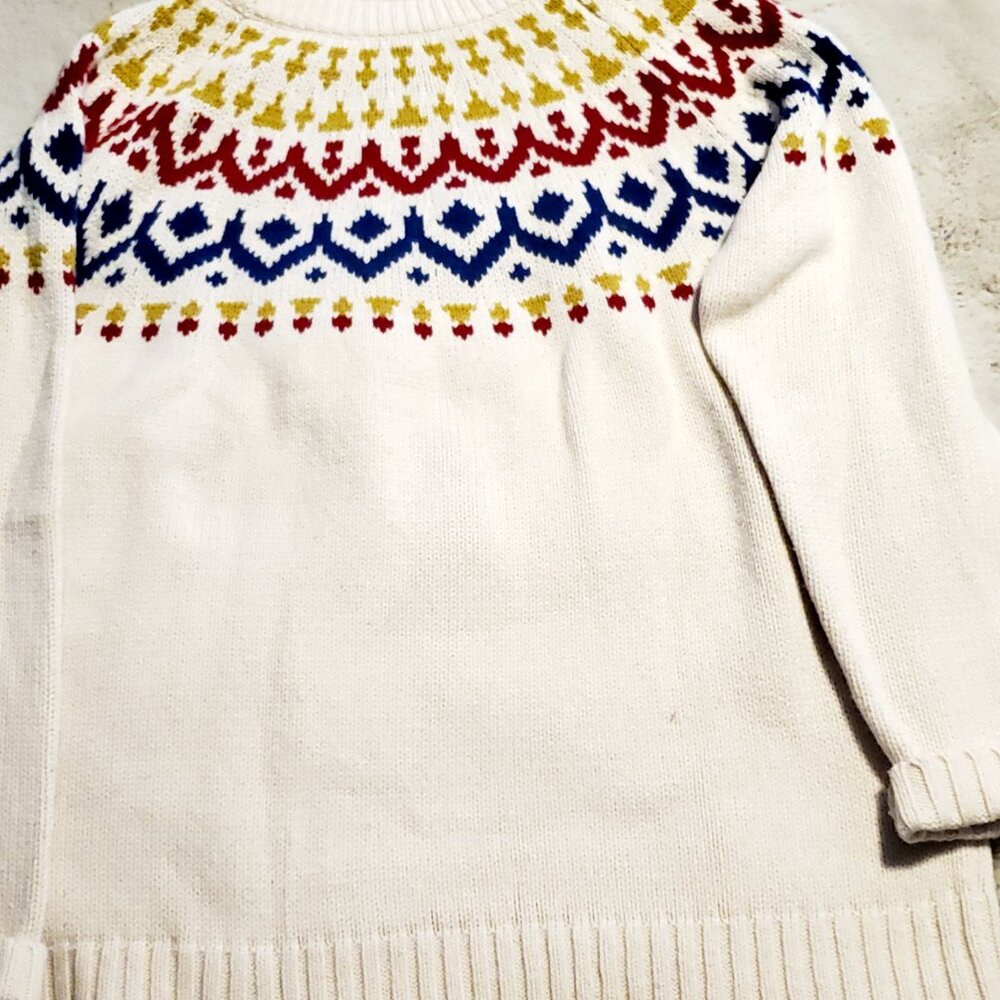 J. Crew Fair Isle Ivan Crewneck Wool Knit Sweater Cottagecore Size XXL - Picture 4 of 10